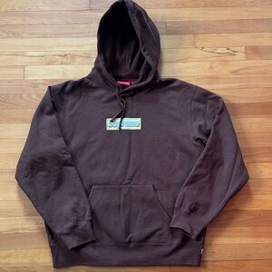 Surpreme Brown Hoodie with Logo
